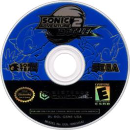 Artwork on the Disc for Sonic Adventure 2: Battle on the Nintendo GameCube.