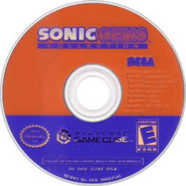 Artwork on the Disc for Sonic Gems Collection on the Nintendo GameCube.