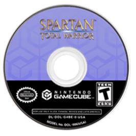 Artwork on the Disc for Spartan: Total Warrior on the Nintendo GameCube.