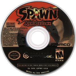 Artwork on the Disc for Spawn: Armageddon on the Nintendo GameCube.