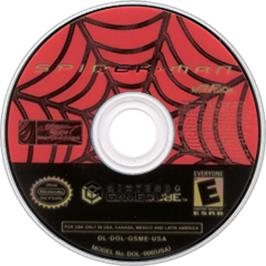 Artwork on the Disc for Spider-Man: The Movie on the Nintendo GameCube.