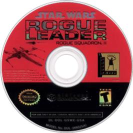 Artwork on the Disc for Star Wars: Rogue Squadron II - Rogue Leader on the Nintendo GameCube.
