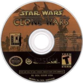 Artwork on the Disc for Star Wars: The Clone Wars on the Nintendo GameCube.