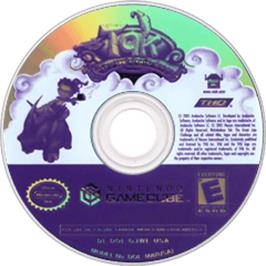 Artwork on the Disc for Tak: The Great Juju Challenge on the Nintendo GameCube.