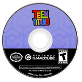 Artwork on the Disc for Teen Titans on the Nintendo GameCube.