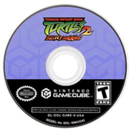 Artwork on the Disc for Teenage Mutant Ninja Turtles 2: Battle Nexus on the Nintendo GameCube.