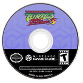 Artwork on the Disc for Teenage Mutant Ninja Turtles 3: Mutant Nightmare on the Nintendo GameCube.