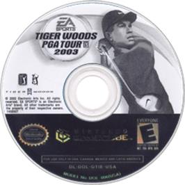 Artwork on the Disc for Tiger Woods PGA Tour 2003 on the Nintendo GameCube.