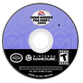 Artwork on the Disc for Tiger Woods PGA Tour 2004 on the Nintendo GameCube.