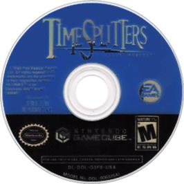 Artwork on the Disc for TimeSplitters: Future Perfect on the Nintendo GameCube.