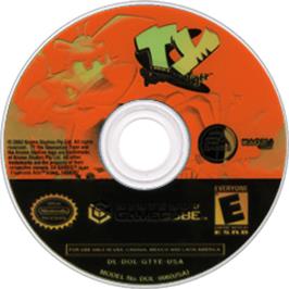Artwork on the Disc for Ty the Tasmanian Tiger on the Nintendo GameCube.