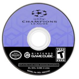 Artwork on the Disc for UEFA Champions League 2004-2005 on the Nintendo GameCube.