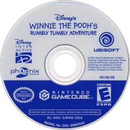 Artwork on the Disc for Winnie the Pooh's Rumbly Tumbly Adventure on the Nintendo GameCube.