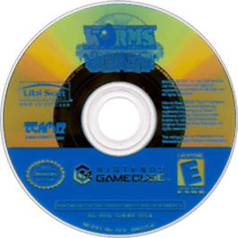 Artwork on the Disc for Worms Blast on the Nintendo GameCube.