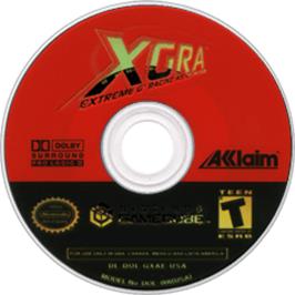 Artwork on the Disc for XGRA: Extreme G Racing Association on the Nintendo GameCube.