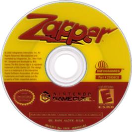 Artwork on the Disc for Zapper: One Wicked Cricket on the Nintendo GameCube.