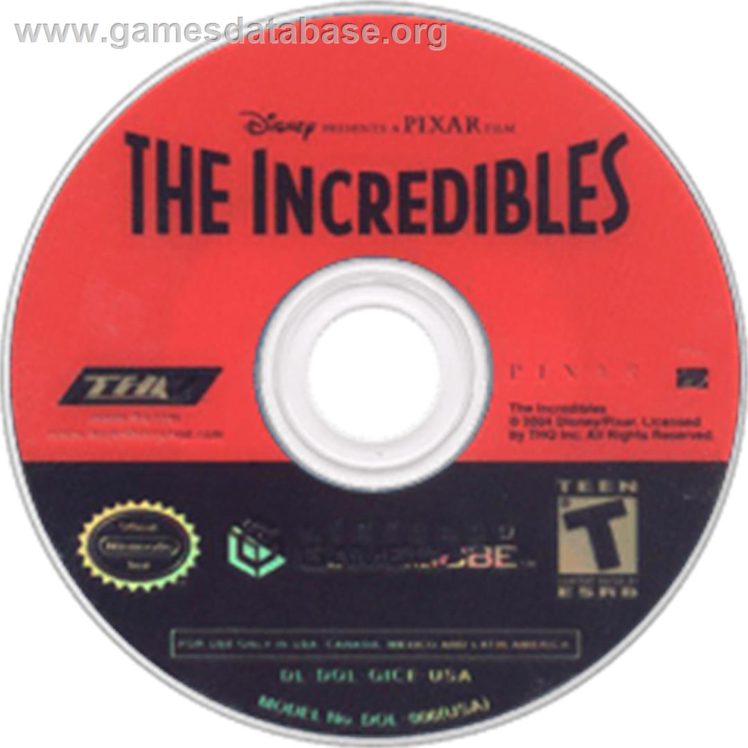 Incredibles - Nintendo GameCube - Artwork - Disc
