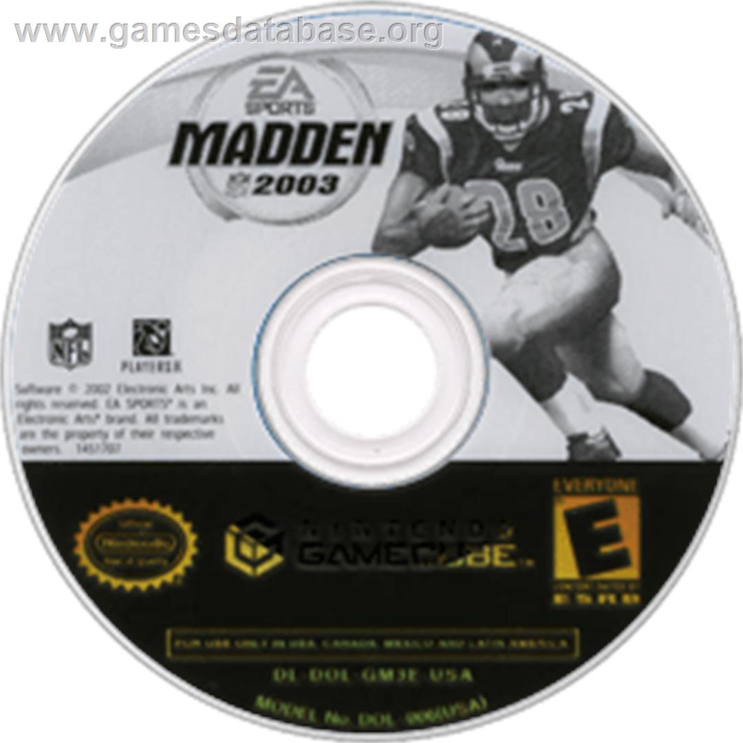 Madden NFL 2003 - Nintendo GameCube - Artwork - Disc