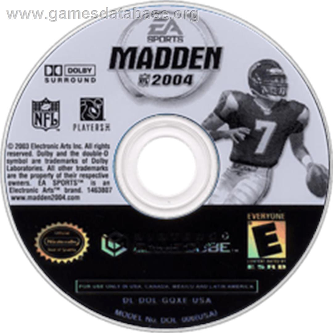 Madden NFL 2004 - Nintendo GameCube - Artwork - Disc