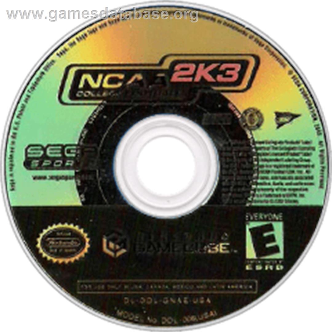 NCAA College Football 2K3 - Nintendo GameCube - Artwork - Disc