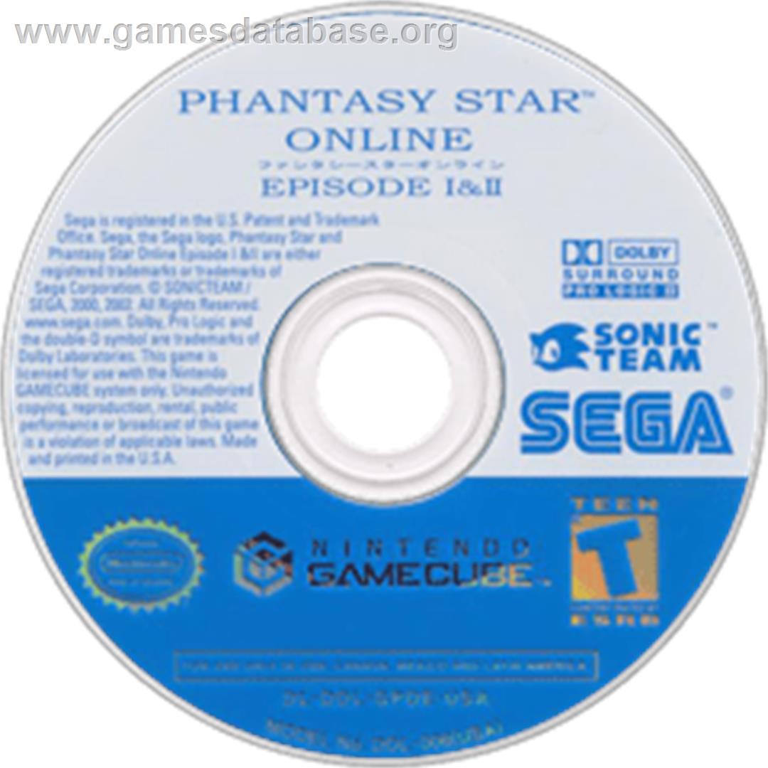 Phantasy Star Online Episode I & 2 - Nintendo GameCube - Artwork - Disc