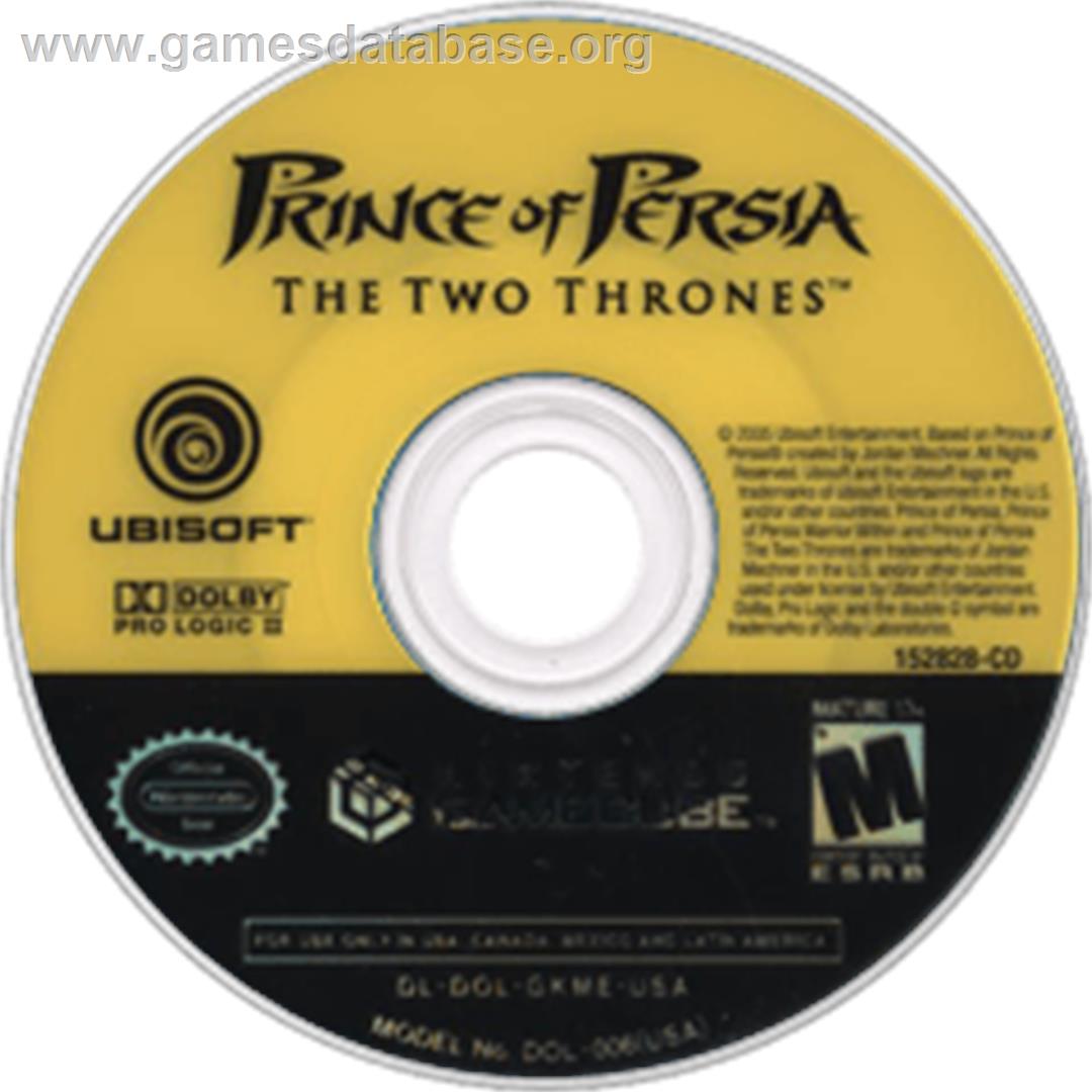 Prince of Persia: The Two Thrones - Nintendo GameCube - Artwork - Disc