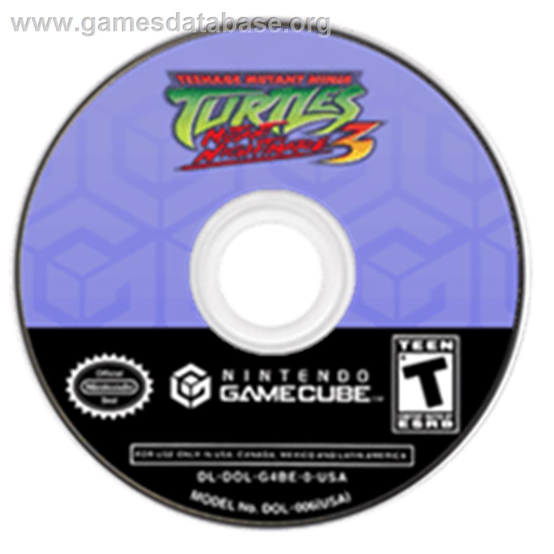 Teenage Mutant Ninja Turtles 3: Mutant Nightmare - Nintendo GameCube - Artwork - Disc