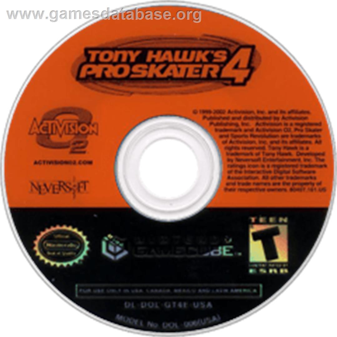 Tony Hawk's Pro Skater 4 - Nintendo GameCube - Artwork - Disc