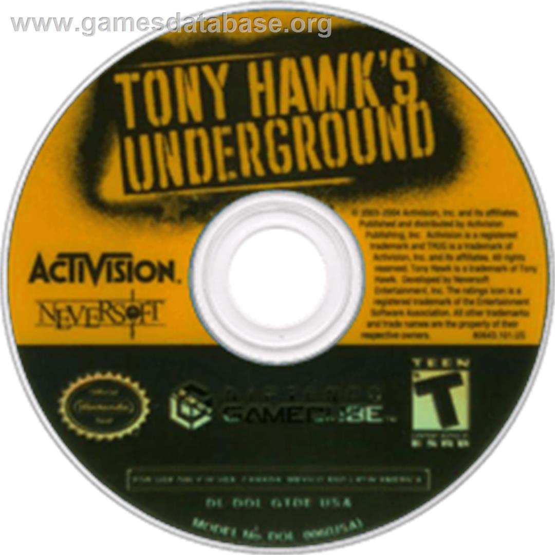 Tony Hawk's Underground - Nintendo GameCube - Artwork - Disc