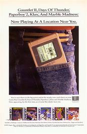 Advert for Days of Thunder on the Nintendo Game Boy.
