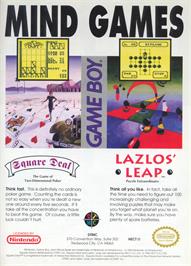 Advert for Square Deal: The Game of Two Dimensional Poker on the Nintendo Game Boy.