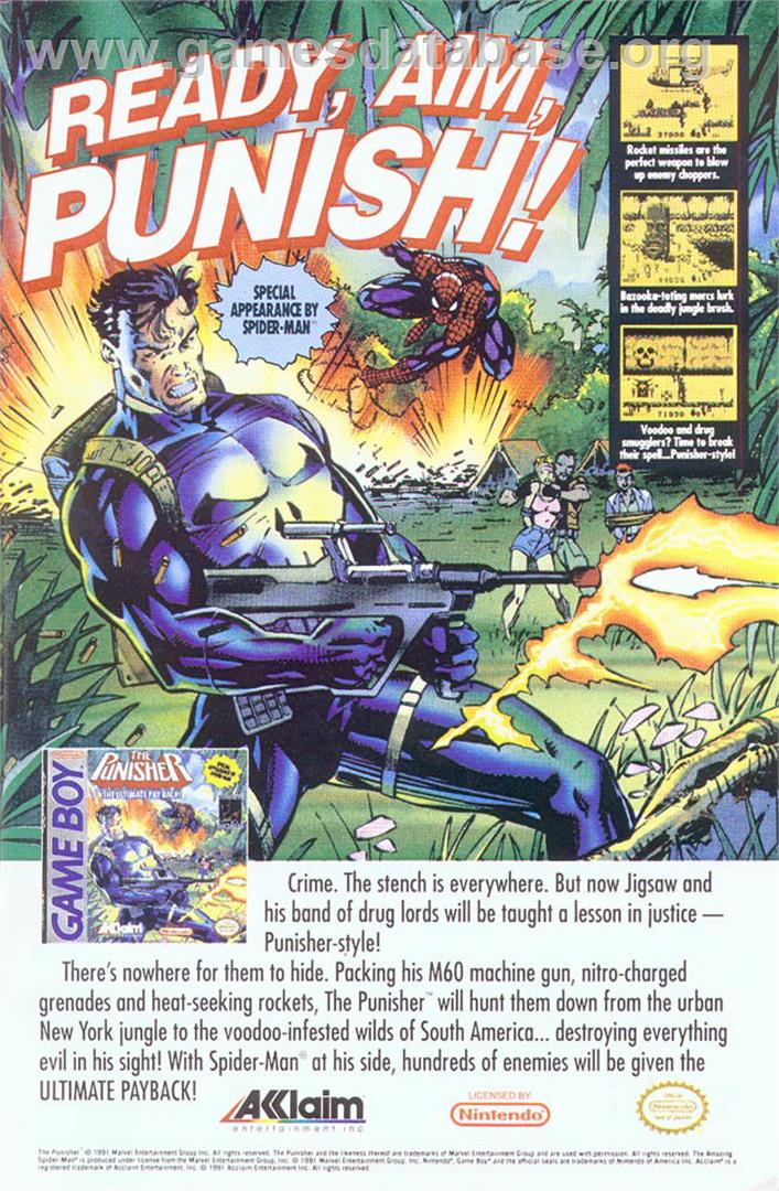 Punisher: Ultimate Payback - Nintendo Game Boy - Artwork - Advert