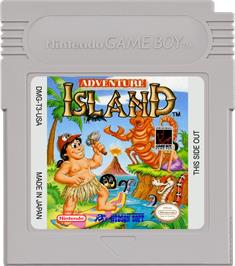 Cartridge artwork for Adventure Island on the Nintendo Game Boy.