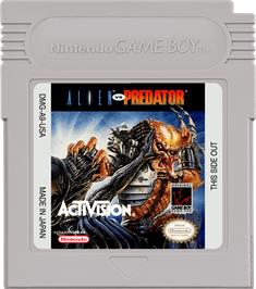 Cartridge artwork for Alien vs. Predator: The Last of His Clan on the Nintendo Game Boy.