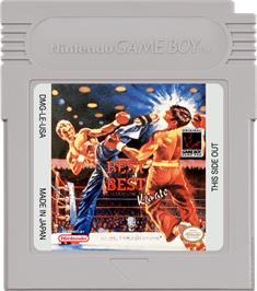 Cartridge artwork for Best of the Best Championship Karate on the Nintendo Game Boy.