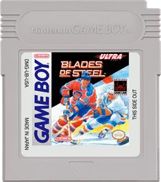 Cartridge artwork for Blades of Steel on the Nintendo Game Boy.