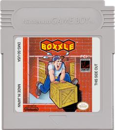 Cartridge artwork for Boxxle on the Nintendo Game Boy.