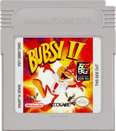 Cartridge artwork for Bubsy 2 on the Nintendo Game Boy.