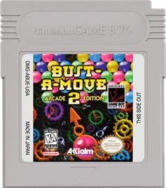 Cartridge artwork for Bust-a-Move 2: Arcade Edition on the Nintendo Game Boy.