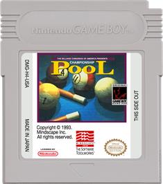 Cartridge artwork for Championship Pool on the Nintendo Game Boy.
