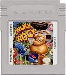 Cartridge artwork for Chuck Rock on the Nintendo Game Boy.