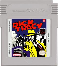 Cartridge artwork for Dick Tracy on the Nintendo Game Boy.