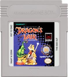 Cartridge artwork for Dragon's Lair - The Legend on the Nintendo Game Boy.