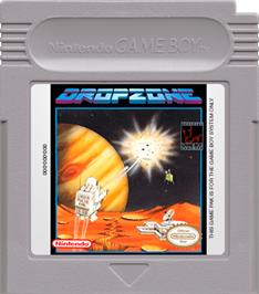 Cartridge artwork for Dropzone on the Nintendo Game Boy.