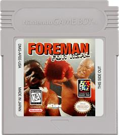 Cartridge artwork for Foreman for Real on the Nintendo Game Boy.