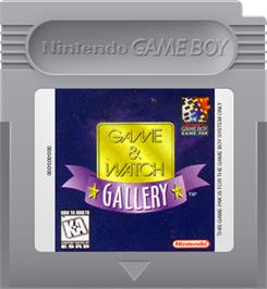 Cartridge artwork for Game & Watch Gallery on the Nintendo Game Boy.
