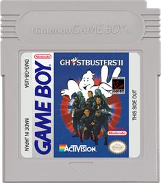 Cartridge artwork for Ghostbusters II on the Nintendo Game Boy.