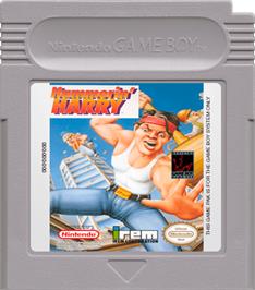 Cartridge artwork for Hammerin' Harry: Ghost Building Company on the Nintendo Game Boy.