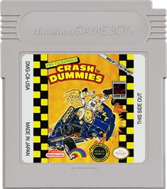Cartridge artwork for Incredible Crash Dummies on the Nintendo Game Boy.