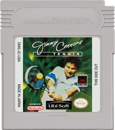 Cartridge artwork for Jimmy Connors Tennis on the Nintendo Game Boy.